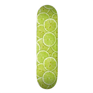 Mönster av gröna limefruktskivor old school skateboard bräda 18 cm