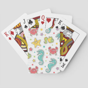 mönster av havsvarelser casinokort