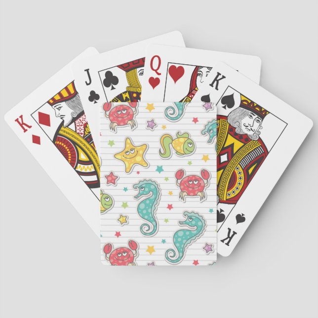 mönster av havsvarelser casinokort (Baksidan)