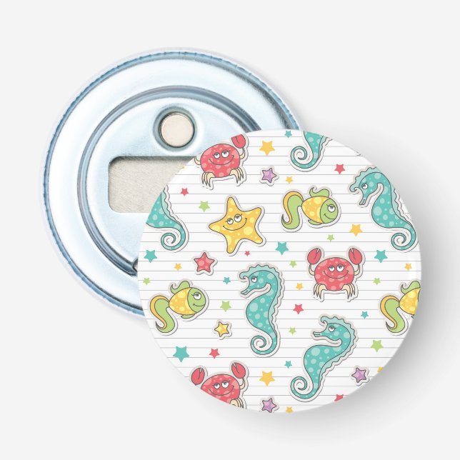 mönster av havsvarelser flasköppnare (Framsidan)