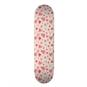 Mönster av hjärtor old school skateboard bräda 18 cm