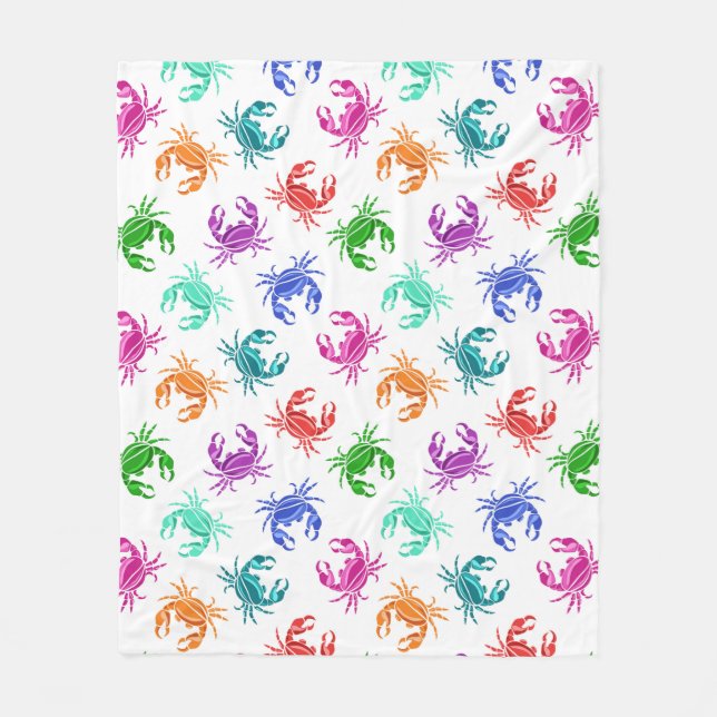 Mönster av krabbor fleecefilt (Framsidan)