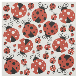 Mönster av ladybugs, Cute Ladybugs, Red Ladybugs Tyg