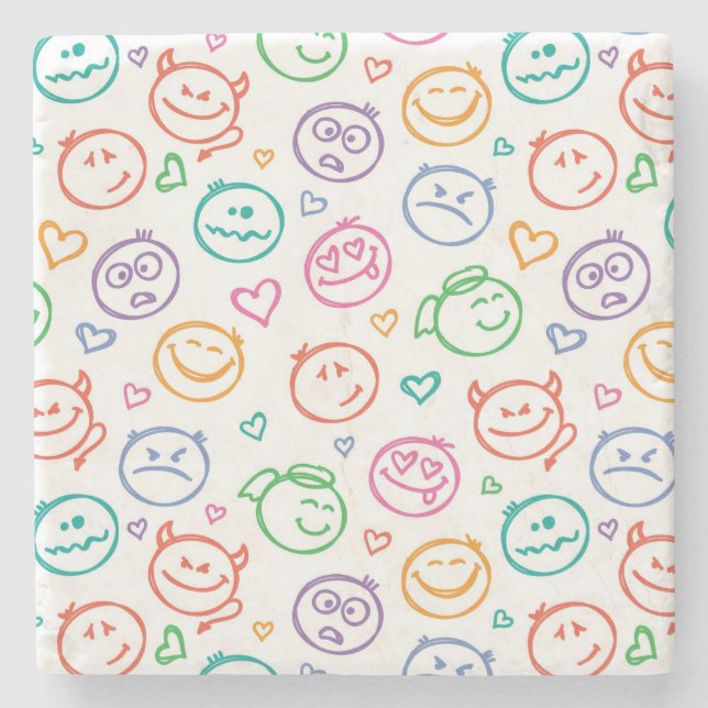 mönster av leenden stenunderlägg (Framsidan)