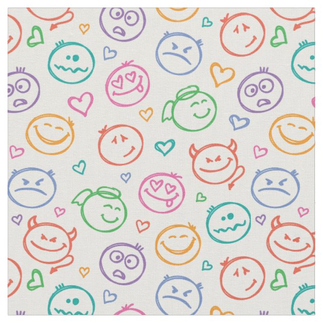 mönster av leenden tyg (Närbild)
