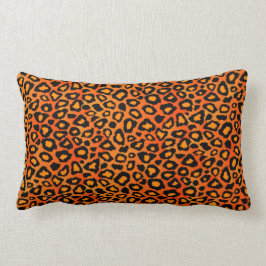 Mönster av leopard från Orange Lumbarkudde