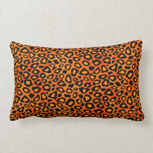 Mönster av leopard  från Orange Lumbarkudde