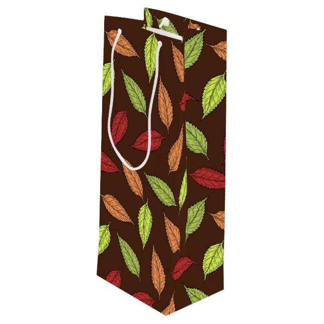 Mönster av Löv, färgstarka Löv, Höst löv (Baksidan Vinklad)