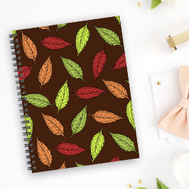 Mönster av Löv, färgstarka Löv, Höst löv Anteckningsbok
