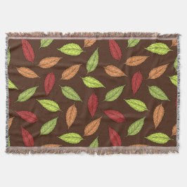 Mönster av Löv, färgstarka Löv, Höst löv Filt