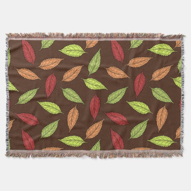 Mönster av Löv, färgstarka Löv, Höst löv Filt (Framsidan)