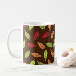 Mönster av Löv, färgstarka Löv, Höst löv Kaffemugg