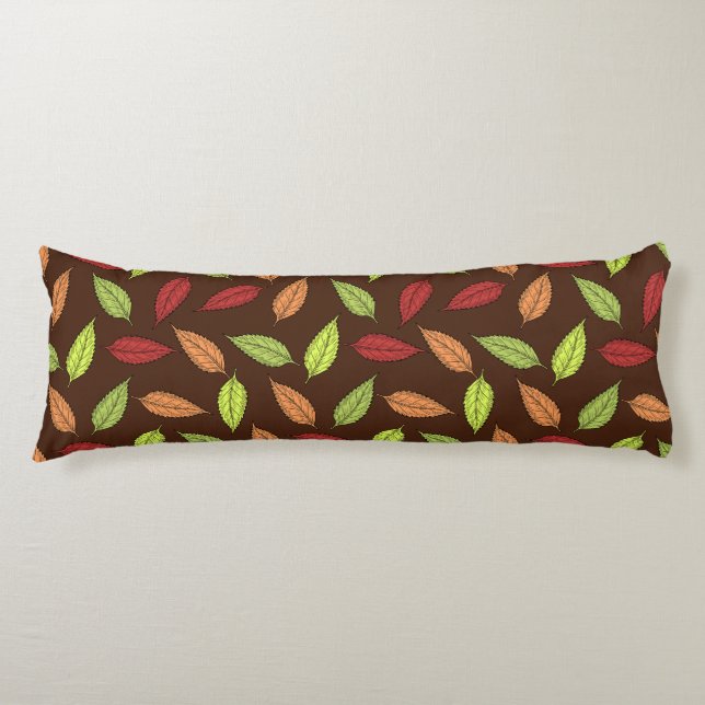 Mönster av Löv, färgstarka Löv, Höst löv Kroppskudde (Framsidan)