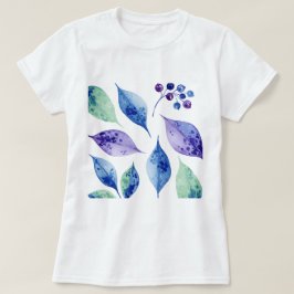 Mönster av löv och bär T Shirt