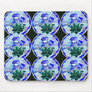 mönster av målat glass blommar mousepad musmatta