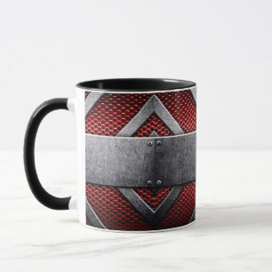 Mönster av metall pläterar mugg