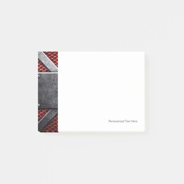 Mönster av metall pläterar post-it block (Framsida)