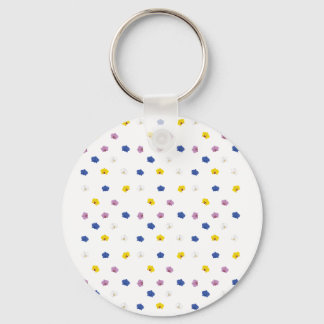 Mönster av olika orkidéer nyckelring