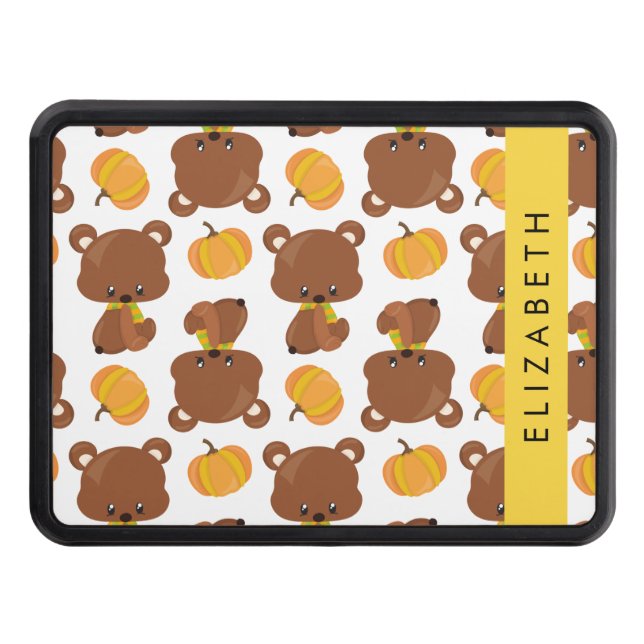 Mönster av päron, kuddar, pumpa, ditt namn dragkroksskydd (Framsidan)