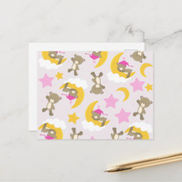 Mönster av päron, Nallar, kugghjul, stjärnor Vykort