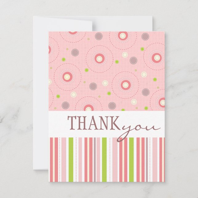 Mönster av Roligt Twin Girl Baby Shower Tack (Framsida)