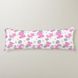 Mönster av Rosa elefanter, cute Elephants, stjärno Kroppskudde