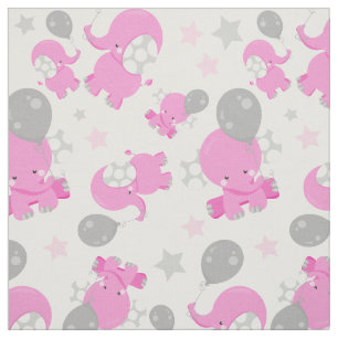 Mönster av Rosa elefanter, cute Elephants, stjärno Tyg
