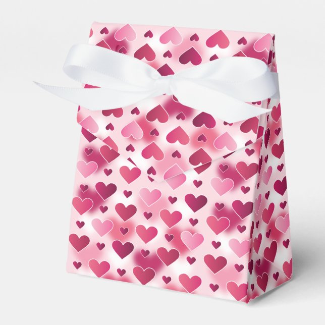 Mönster av rosa hjärtan - Alla hjärtans dag-tema Presentaskar (Framsidan Sidan)