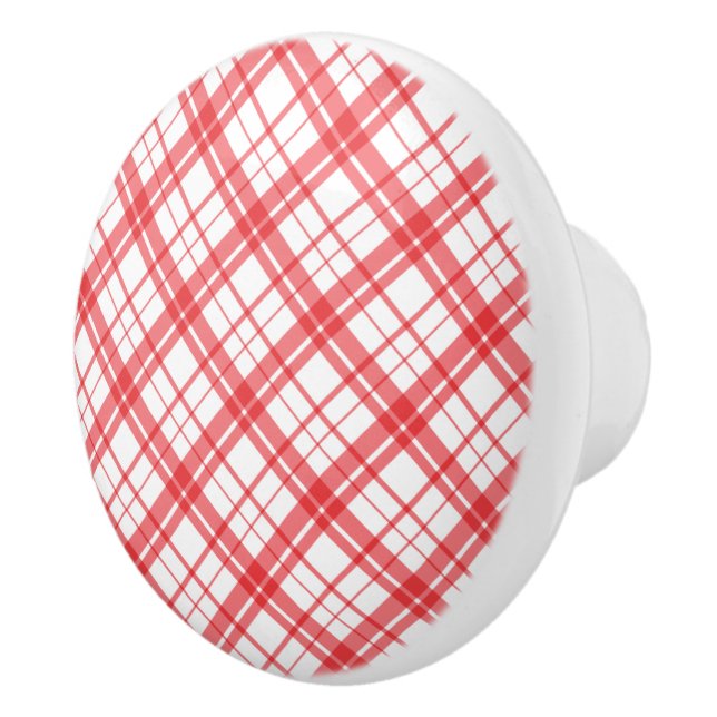 Mönster av tartan, rosa och vit knopp (Höger)
