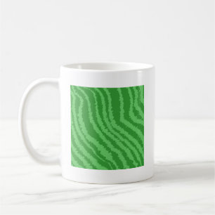 Mönster av vågigt gröna Stripes. Kaffemugg