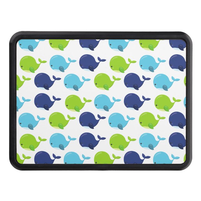 Mönster av valar, kutvalar, havsdjur dragkroksskydd (Framsidan)