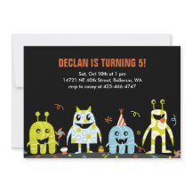 Monster Bash Barn Födelsedagsfest inbjudan