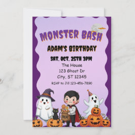 Monster Bash, Halloween födelsedag Inbjudningar