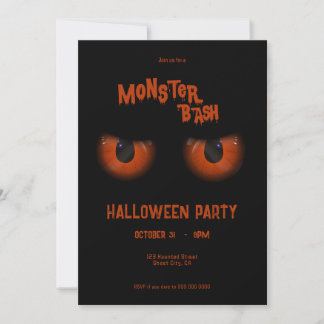 Monster Bash Halloween Inbjudningar