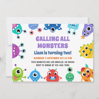 Monster Bash Party Inbjudan