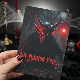 Monster Bash Red Eyed Crawling Djävulen Halloween Inbjudningar