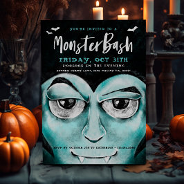 Monster Bash Roligt Spooky Vampire Halloween fest Inbjudningar