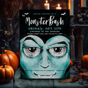 Monster Bash Roligt Spooky Vampire Halloween fest Inbjudningar