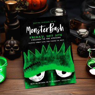 Monster Bash Spooky Frankenstein Halloween fest Inbjudningar