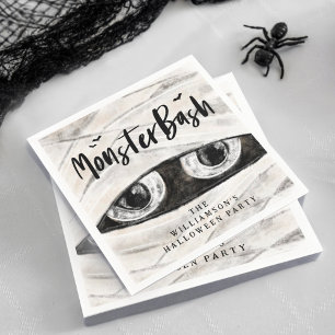 Monster Bash Spooky Wrapped Mummy Halloween fest Pappersservett