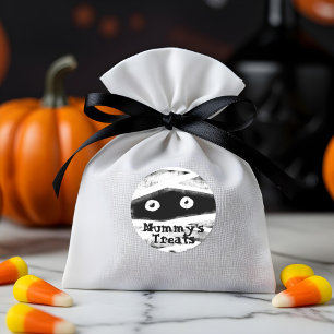 Monster Bash Svartvit mamma Halloween fest Runt Klistermärke
