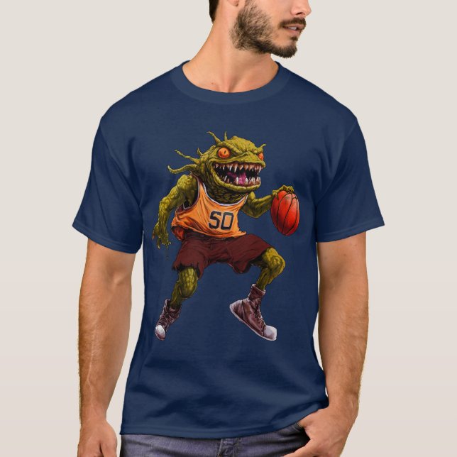 Monster Basketball Player/Basketball Monster T-S T Shirt (Framsida)