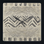 Mönster Bazaar - Geometriska former Fyrkantig Klocka<br><div class="desc">Mönster Bazaar II senast i juni. Har en design med geometriska former.</div>