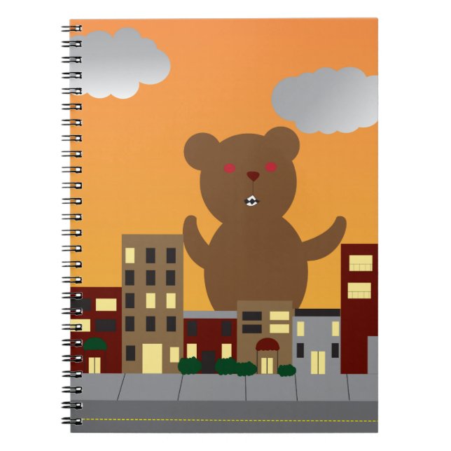 Monster Bear Notebook Anteckningsbok (Framsidan)
