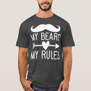 Mönster Beard ger mitt skägg Mitt Regler 4 T Shirt