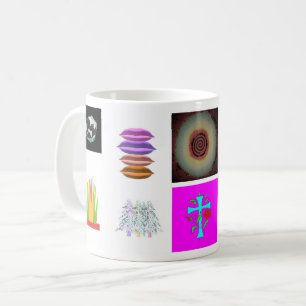 Mönster bilder och konst ett varierat parti kaffemugg