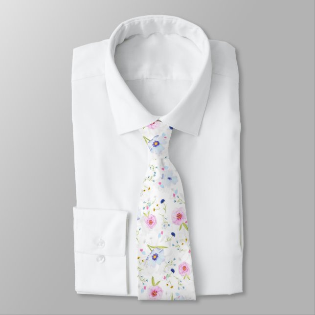 Mönster Blommigt Neck Tie Slips (Bunden)