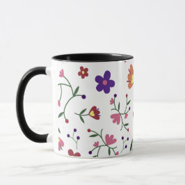 mönster blommor- mugg