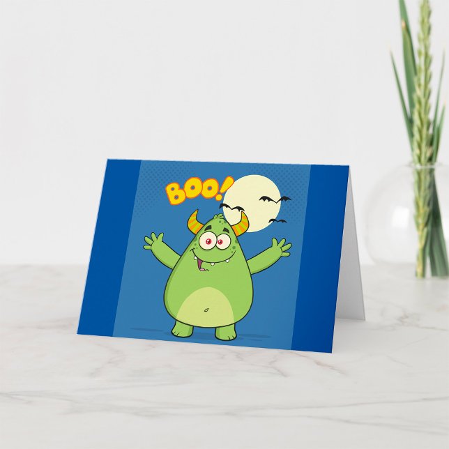 Monster Boo Grönt Creating Greeting Cards Kort (Skapare uppladdad)