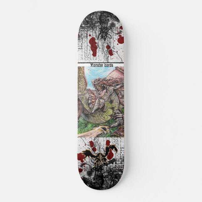monster bords batlle mini skateboard bräda 18,5 cm (Framsida)